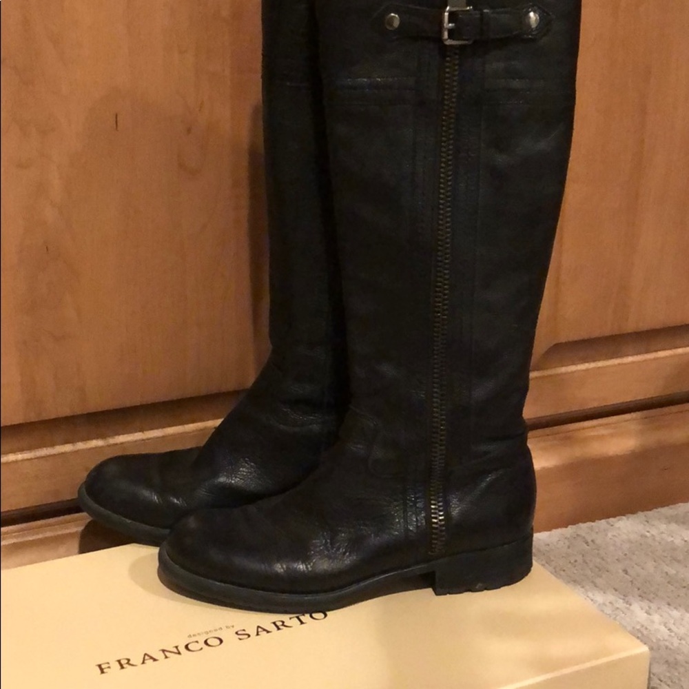 L-Pablo-Black Vintage Franco Sarto tall boots